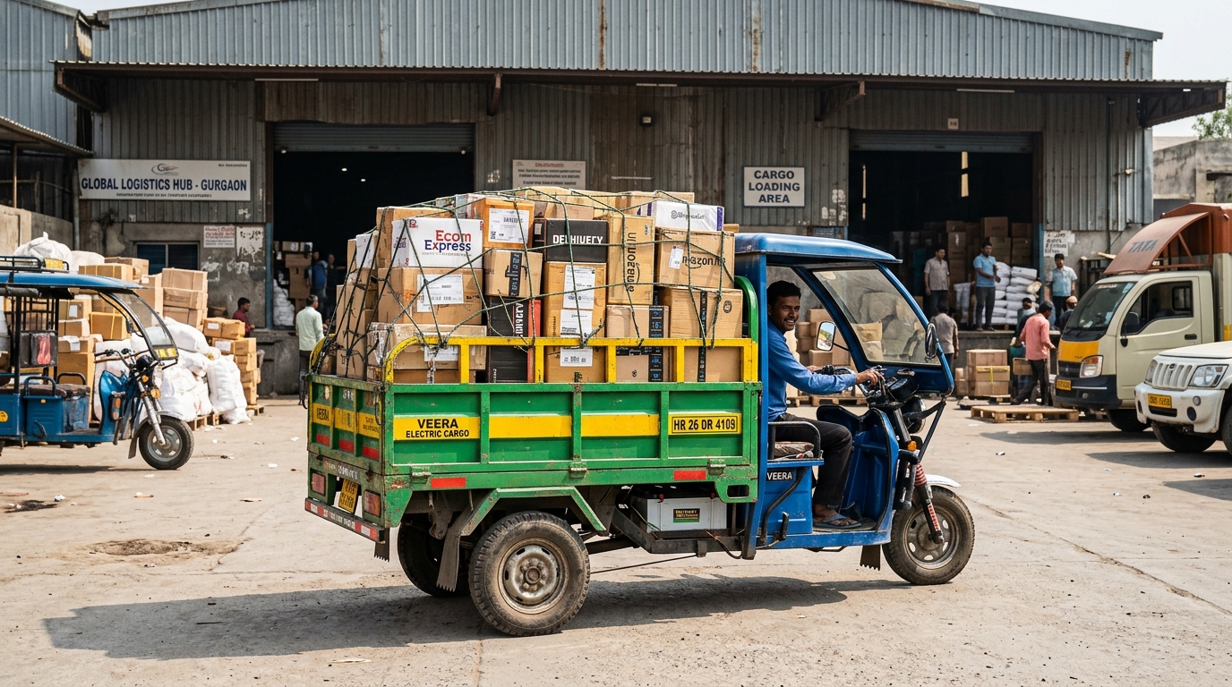 E-Rickshaw Loader (300-500 kg) transport service from Ghaziabad